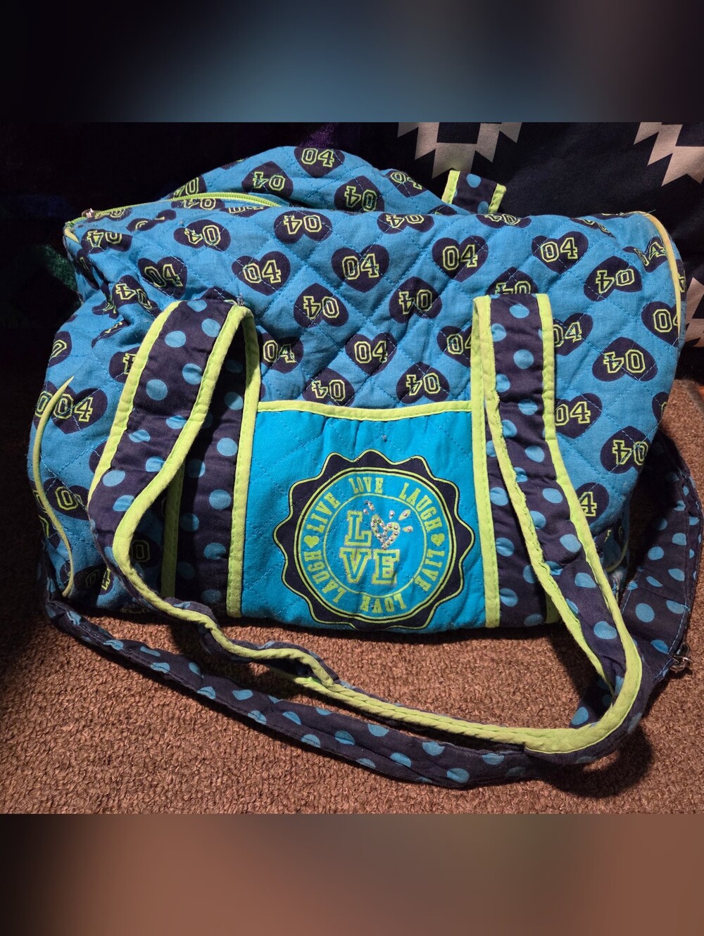 Justice Quilted Duffle Bag